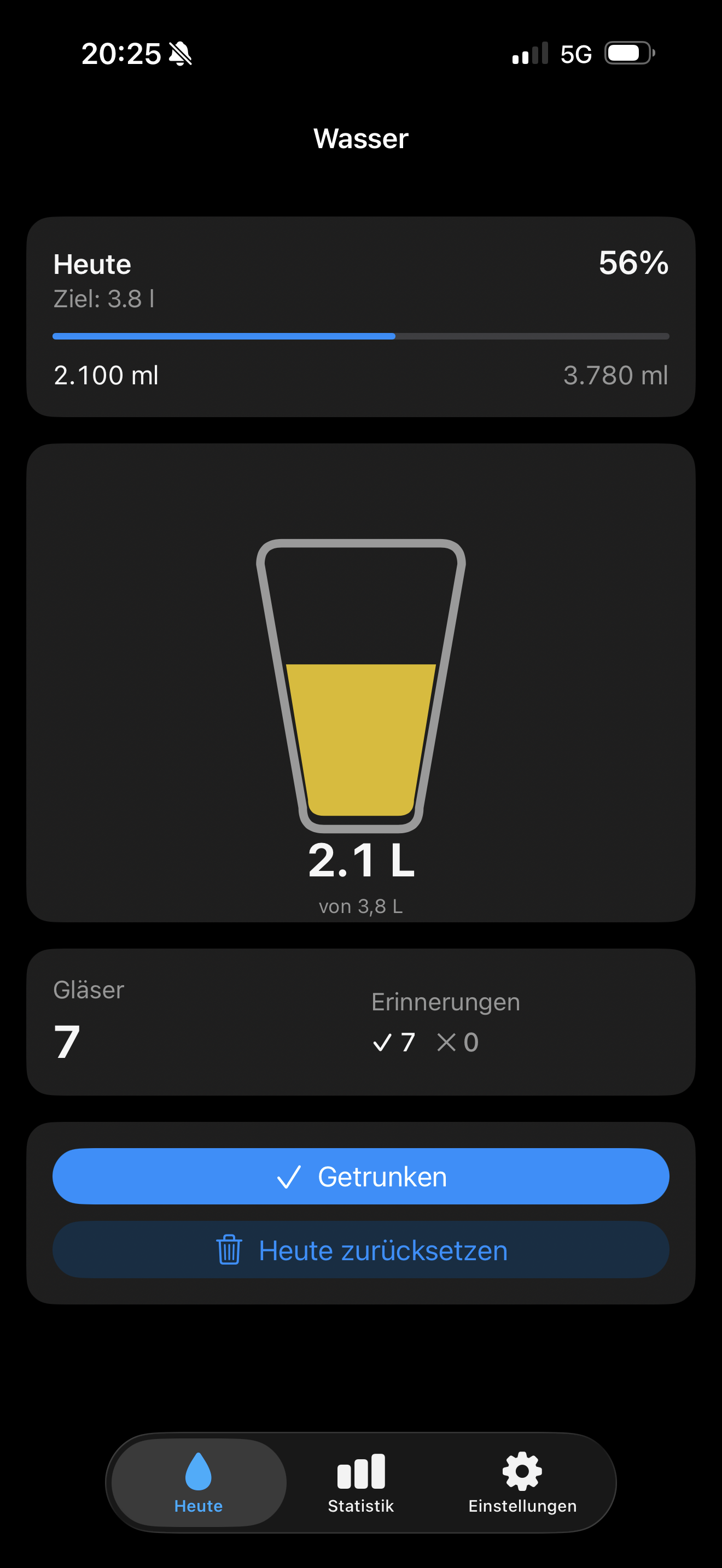 Wasserreminder App Preview